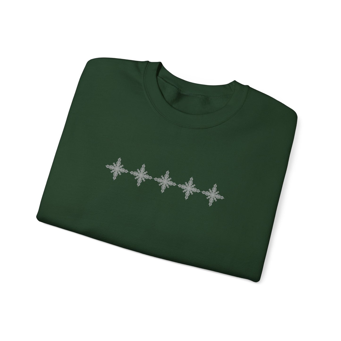 Sudadera de cuello redondo con diseño de copo de nieve