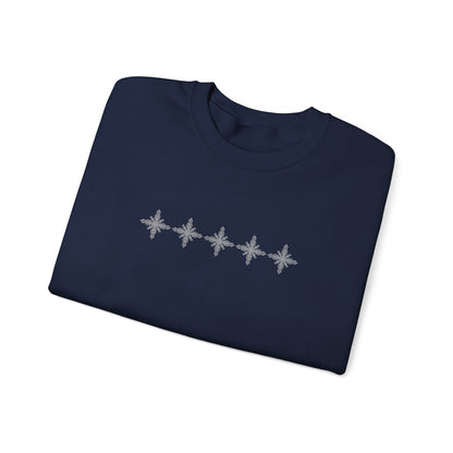 Sudadera de cuello redondo con diseño de copo de nieve