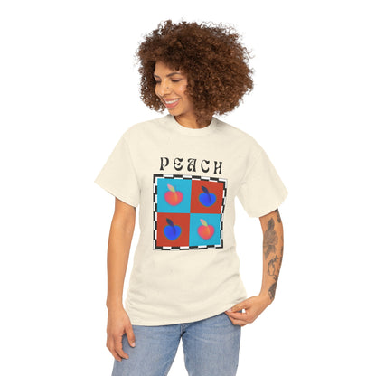 Camiseta de ajedrez de melocotón, edición de frutas