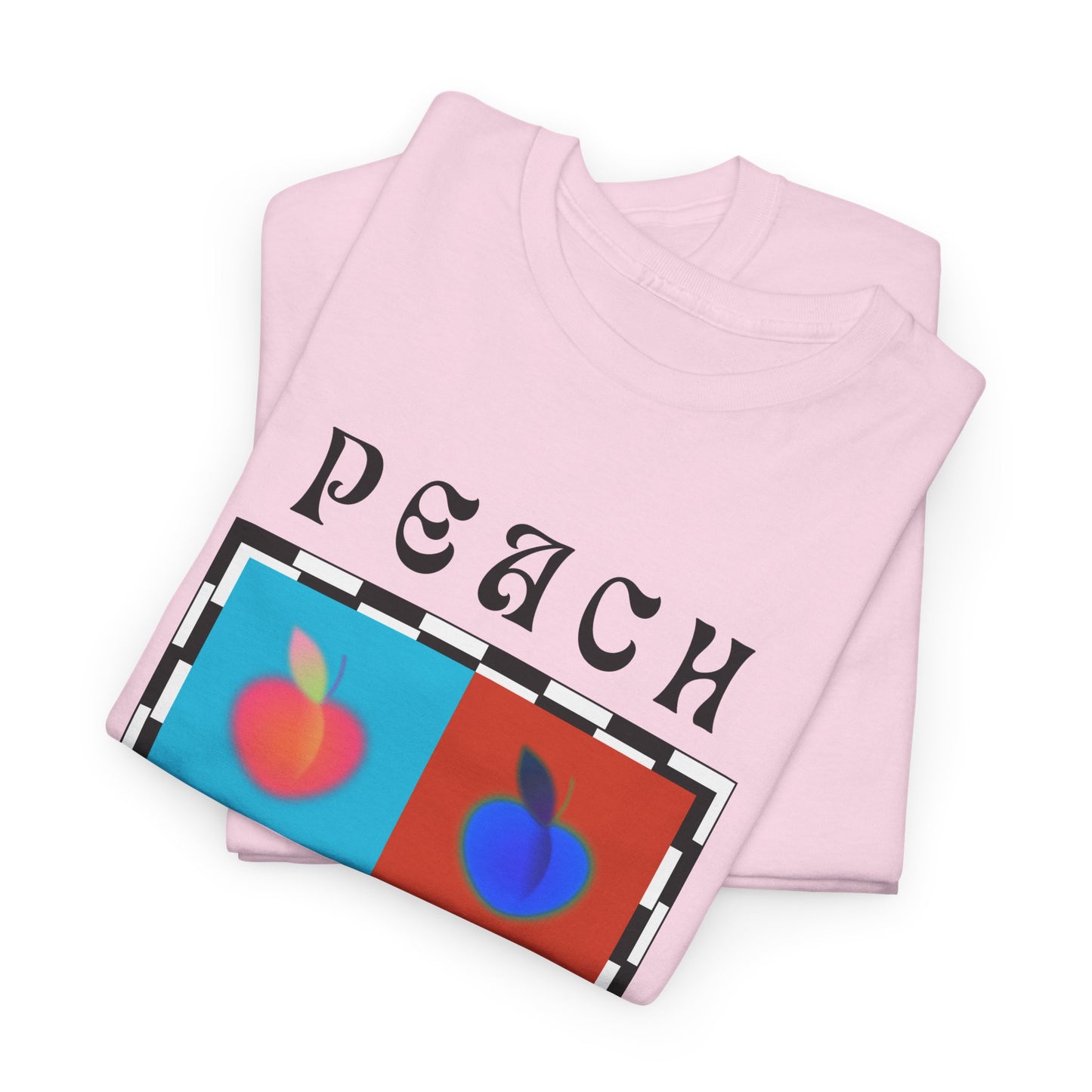 Camiseta de ajedrez de melocotón, edición de frutas